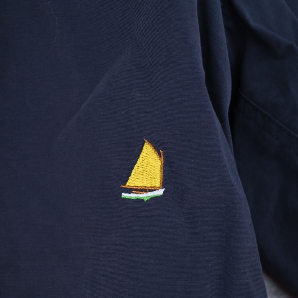Castaway Nantucket Island Mens Navy Blue Sailboat Embroidered Swim Trunks Medium - Picture 9 of 16